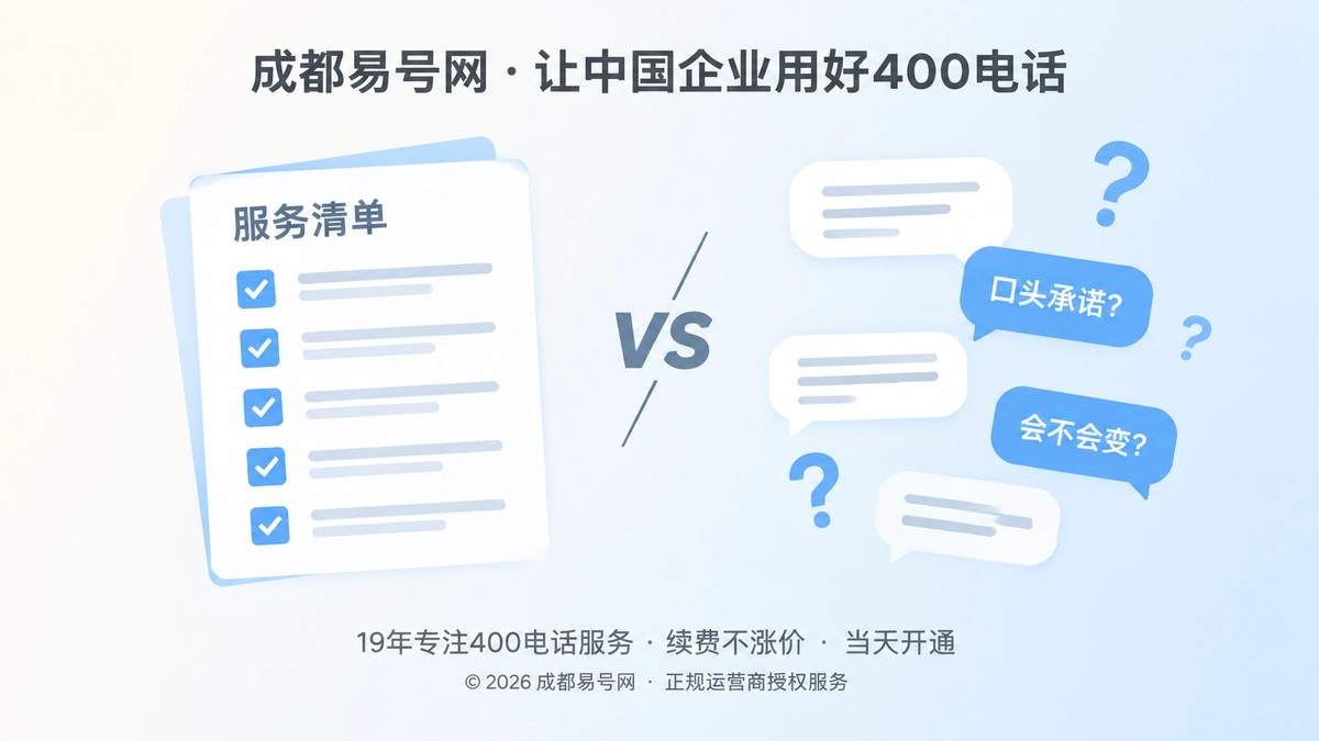 2026年400电话诚实守信：把承诺变成可核验的服务规则